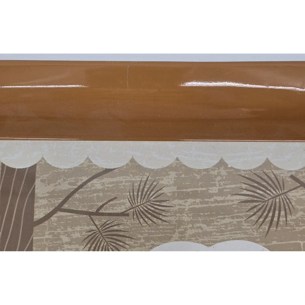 Vintage Snowy Owl Metal Serving Tray‎ Tan White Farmhouse Tin 10X 14